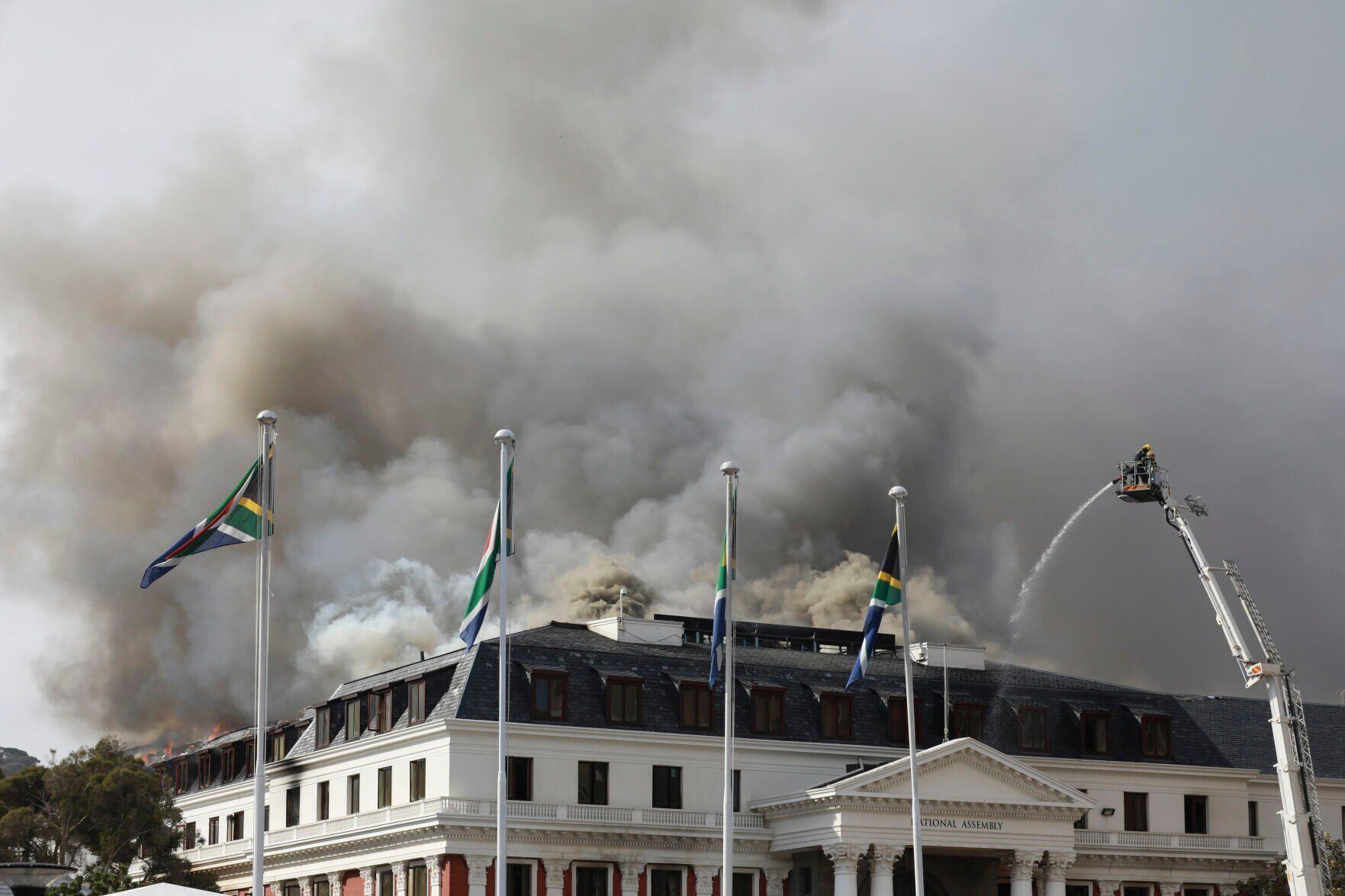 APTOPIX South Africa Parliament Fire